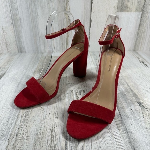 Banana Republic Red Heeled Sandal #622 - Picture 1 of 12